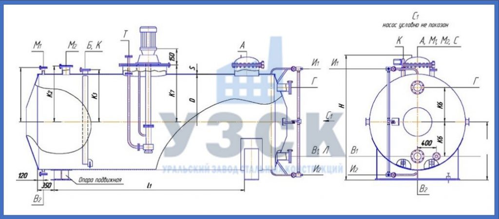 Чертеж емкости ГКК в Сыктывкаре